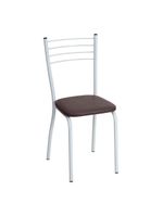 Conjunto Mesa De Jantar 90cm Com 4 Cadeiras Multimóveis Cr50134 Branco Marrom