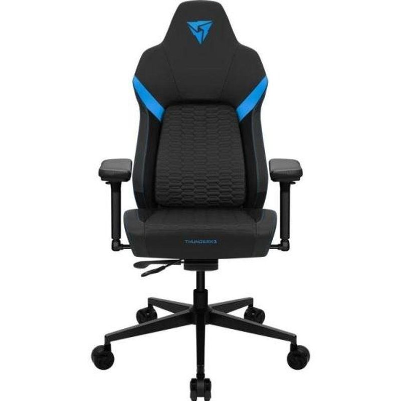 Cadeira Gamer Core Smart Racer em Couro Sintético com Suporte Lombar Automático Azul-preta