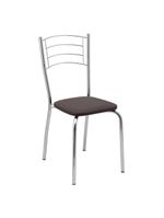 Conjunto Mesa De Jantar Redonda Com Vidro 80cm Com 4 Cadeiras Multimóveis Cr50138 Marrom