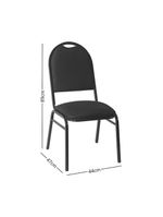 Kit Com 3 Cadeiras De Auditório-escritório Estofadas 44cm Multimóveis Cr25289 Preto
