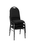 Kit Com 3 Cadeiras De Auditório-escritório Estofadas 44cm Multimóveis Cr25289 Preto