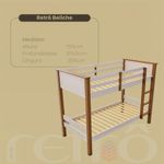 Beliche Infantil Beliche Retrô Off White Nogueira com Design Retrô em MDF Móveis