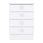 Cômoda Infantil Ursinho Com 4 Gavetas Percasa Branco
