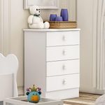 Cômoda Infantil Ursinho Com 4 Gavetas Percasa Branco