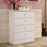 Cômoda Infantil Ursinho Com 4 Gavetas Percasa Branco