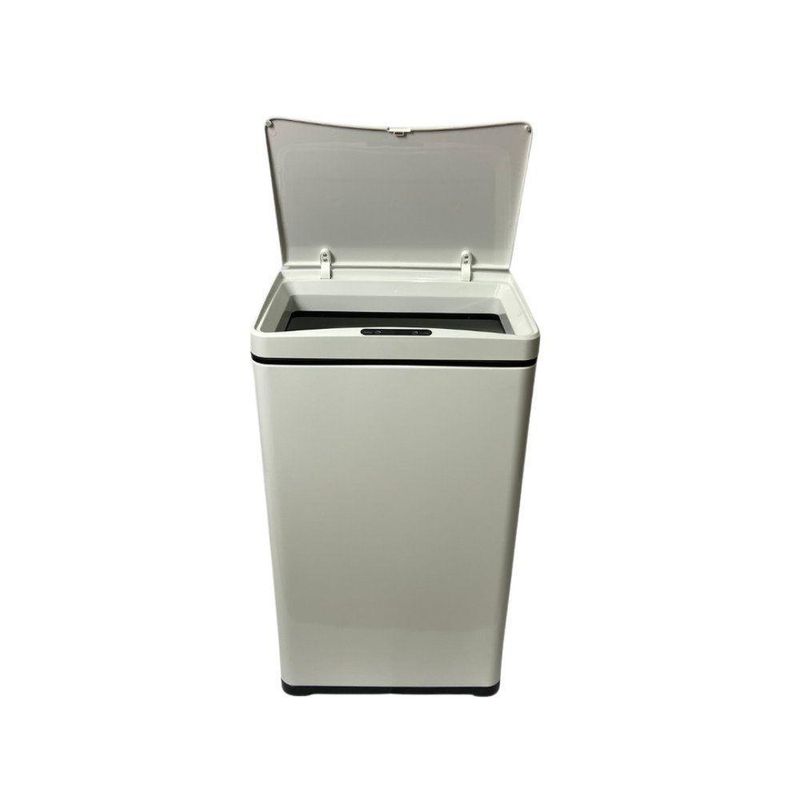 Lixeira Automática Retangular 50 Litros Com Sensor Branca