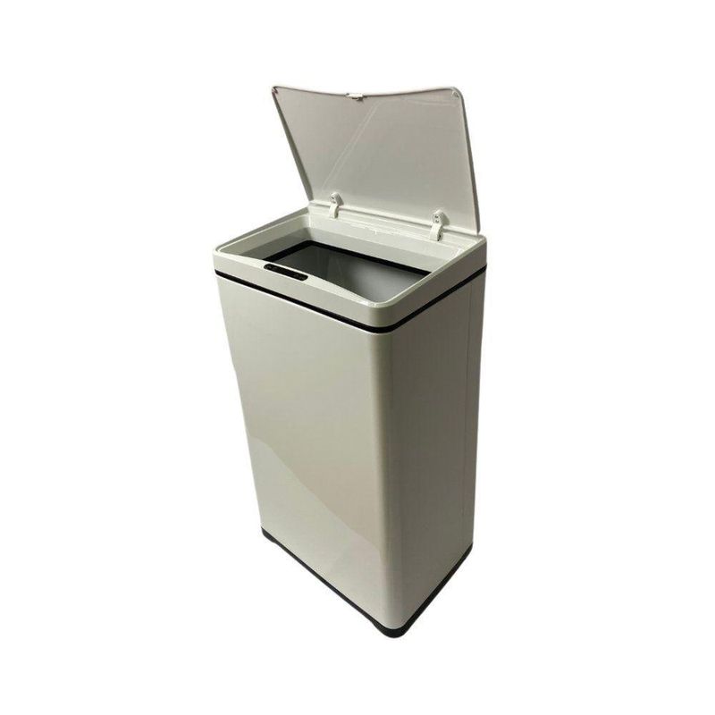 Lixeira Automática Retangular 50 Litros Com Sensor Branca