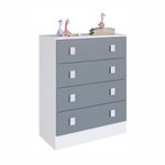 Cômoda Infantil Em Mdp 15mm 4 Gavetas Percasa Azul