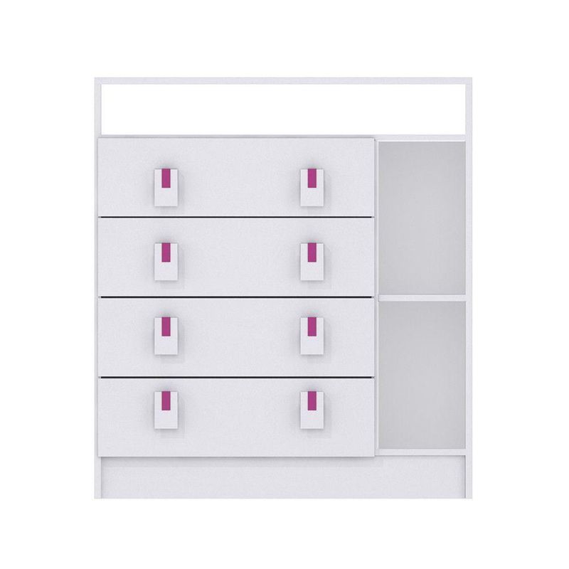 Cômoda Infantil Em Mdp Com 4 Gavetas Percasa Branco