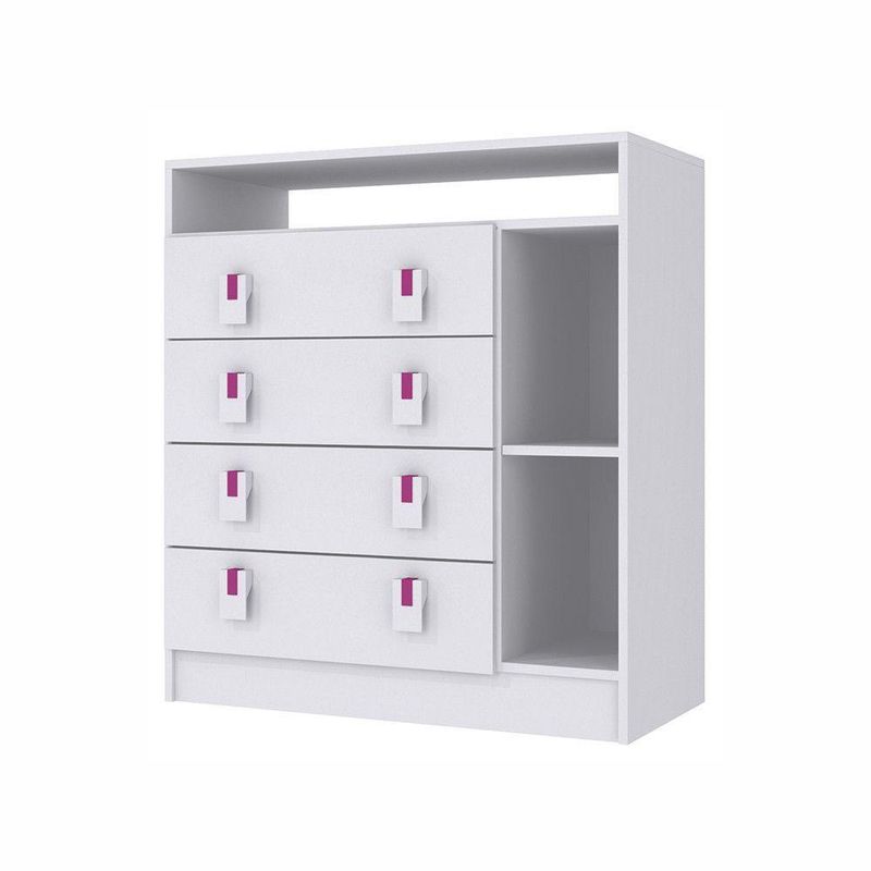 Cômoda Infantil Em Mdp Com 4 Gavetas Percasa Branco