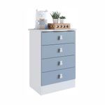 Cômoda Infantil Ursinho Com 4 Gavetas Percasa Azul