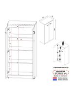 Armário De Escritório 80cm 2 Portas Com Chave Multimóveis Cr25294 Sevilha Preto