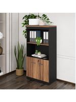Armário De Escritório 80cm 2 Portas Com Chave Multimóveis Cr25298 Sevilha Preto
