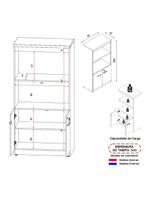 Armário De Escritório 80cm 2 Portas Com Chave Multimóveis Cr25298 Sevilha Preto