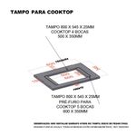 Tampo 80Cm C/ Furo Para Cooktop 4 Bocas 50Cm X 35Cm E Pré Fu