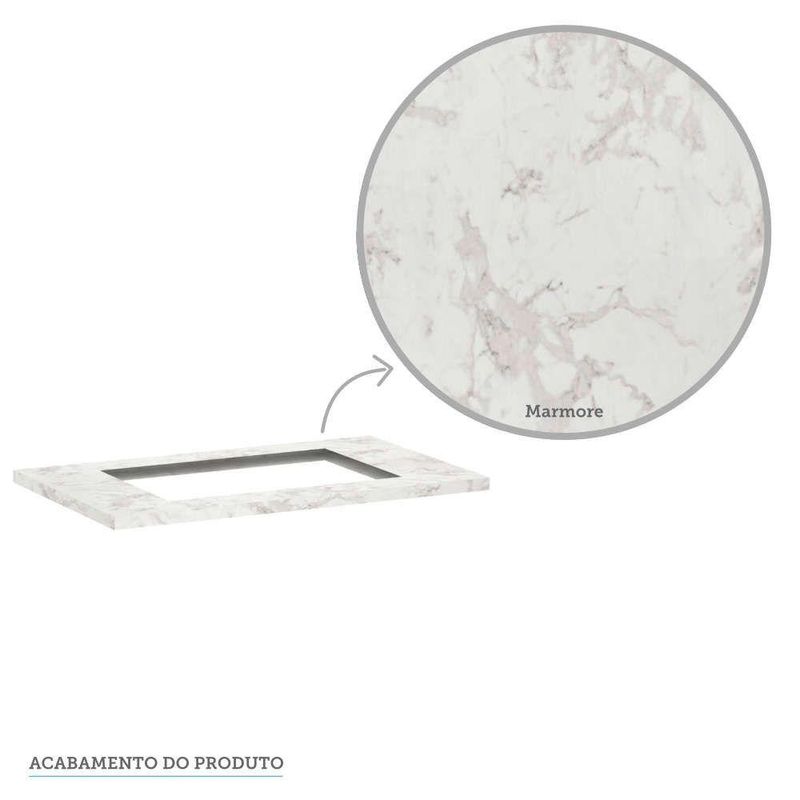 Tampo 80Cm C/ Furo Para Cooktop 4 Bocas 50Cm X 35Cm E Pré Fu