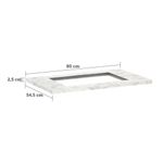 Tampo 80Cm C/ Furo Para Cooktop 4 Bocas 50Cm X 35Cm E Pré Fu