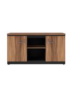 Balcão De Escritório 135cm 2 Portas Com Chave Multimóveis Cr25297 Sevilha Preto