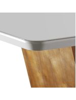 Mesa Para Sala Jantar Luna 180 Mobillare Off White/Imbuia