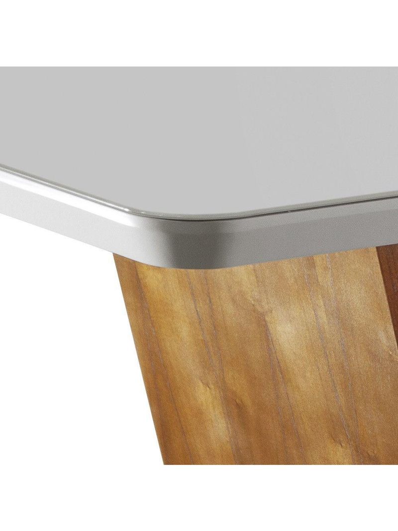 Mesa Para Sala Jantar Luna 180 Mobillare Off White/Imbuia