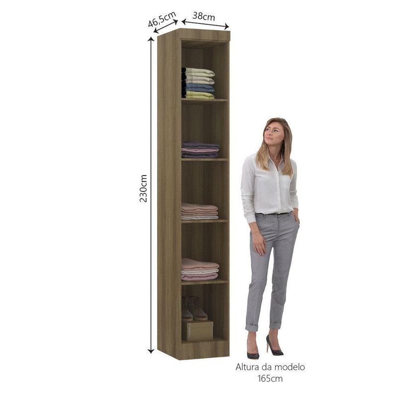 Guarda Roupa Modulado Infantil Paris 1 Porta Bater Avelã Pf-rosa Pf