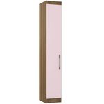 Guarda Roupa Modulado Infantil Paris 1 Porta Bater Avelã Pf-rosa Pf