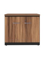 Balcão De Escritório 80cm 2 Portas Com Chave Multimóveis Cr25296 Sevilha Preto