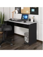 Escrivaninha Mesa De Escritório 120cm Multimóveis Cr25312 Cinza Preto