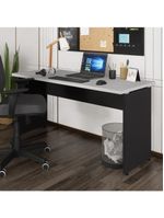 Escrivaninha Mesa De Escritório 150cm Multimóveis Cr25318 Cinza Preto