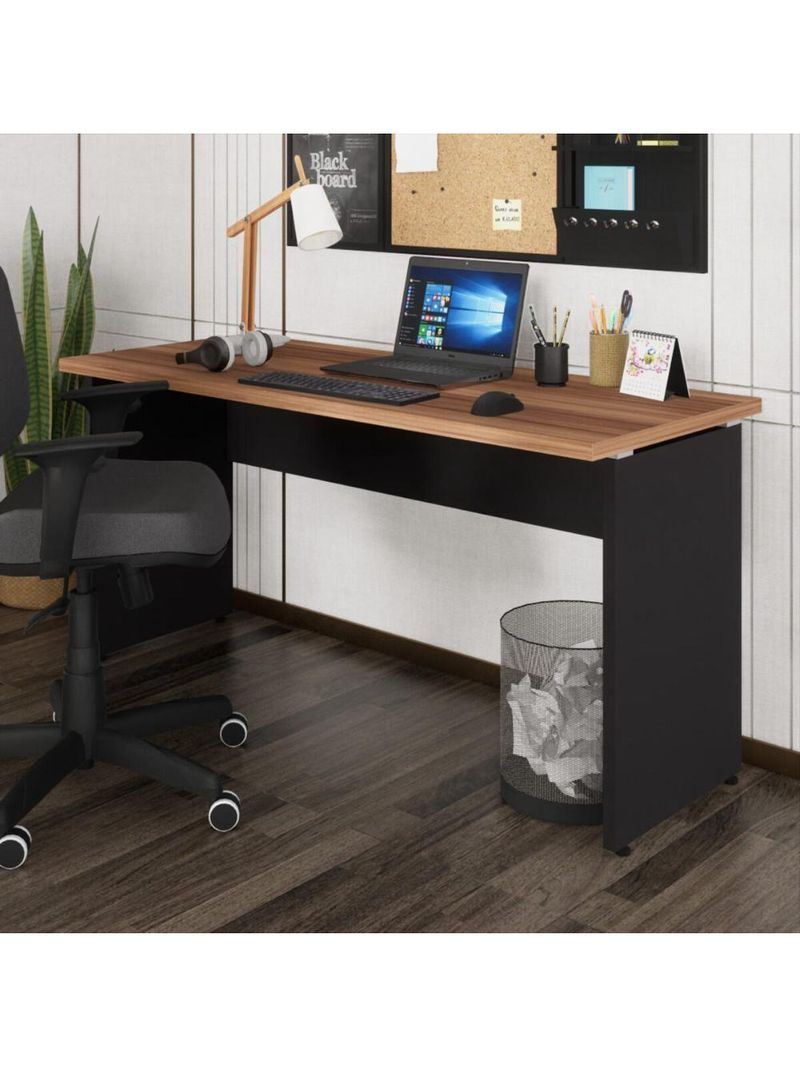 Escrivaninha Mesa De Escritório 150cm Multimóveis Cr25318 Sevilha Preto
