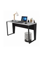 Escrivaninha Mesa De Escritório 135cm Multimóveis Cr25328 Cinza Preto