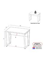 Escrivaninha Mesa De Escritório 135cm Multimóveis Cr25328 Cinza Preto