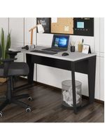 Escrivaninha Mesa De Escritório 135cm Multimóveis Cr25328 Cinza Preto