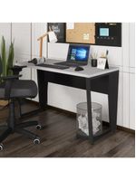 Escrivaninha Mesa De Escritório 120cm Multimóveis Cr25327 Cinza Preto