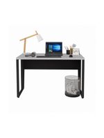 Escrivaninha Mesa De Escritório 120cm Multimóveis Cr25327 Cinza Preto