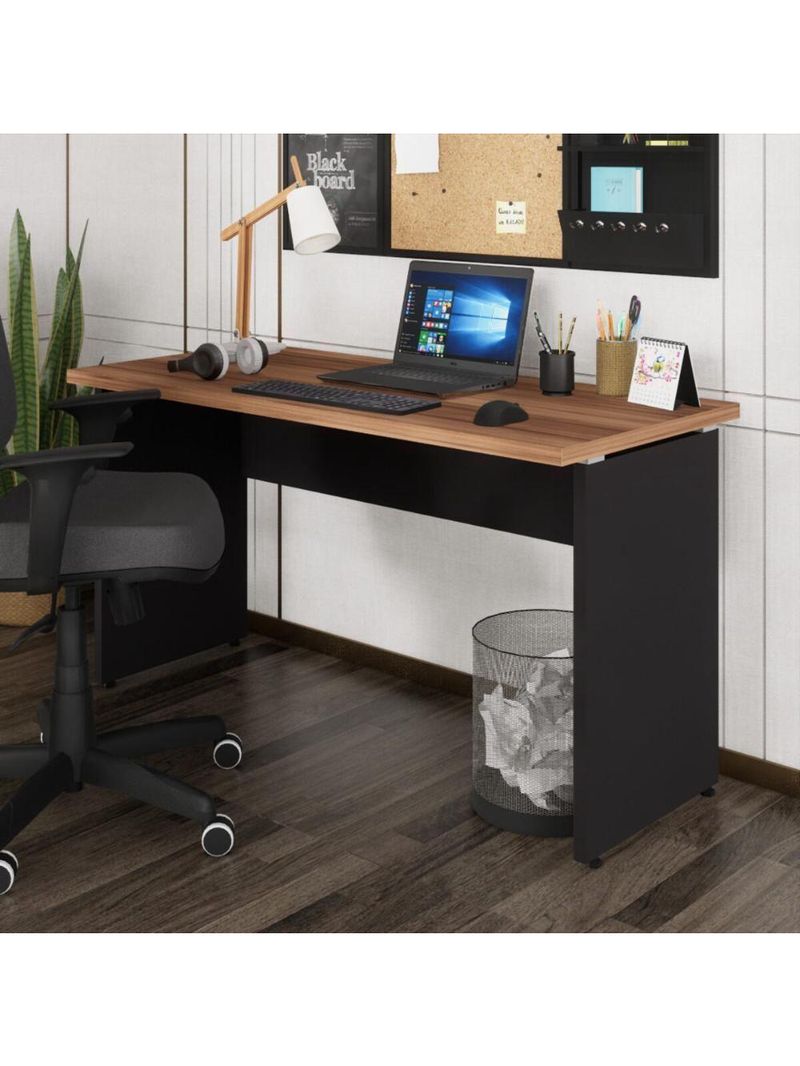 Escrivaninha Mesa De Escritório 135cm Multimóveis Cr25315 Sevilha Preto