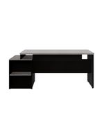 Escrivaninha Mesa De Escritório 172cm 2 Gavetas Multimóveis Cr25309 Cinza Preto