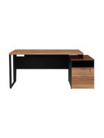 Escrivaninha Mesa De Escritório 172cm 2 Gavetas Multimóveis Cr25310 Sevilha Preto