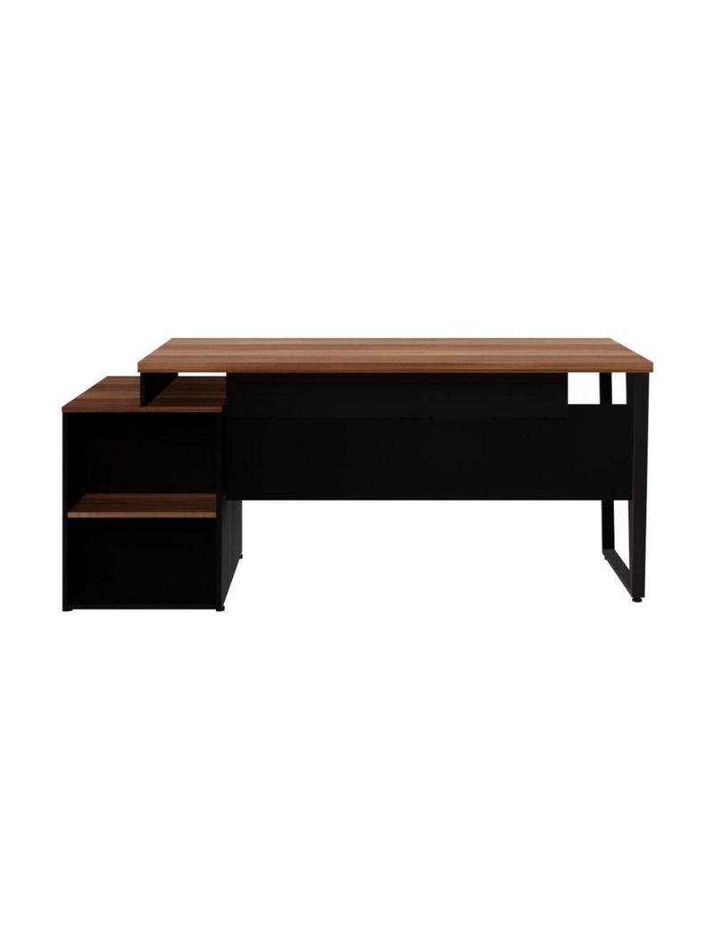 Escrivaninha Mesa De Escritório 172cm 2 Gavetas Multimóveis Cr25310 Sevilha Preto