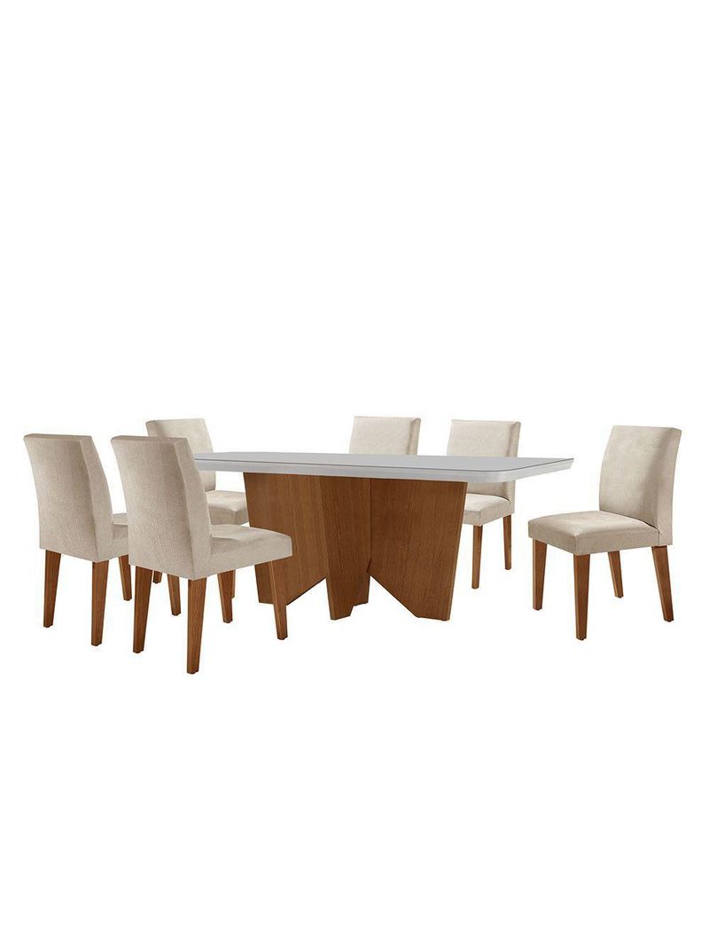 Sala De Jantar Canto Copo Com 6 Cad Grecia Rufato Velcreme