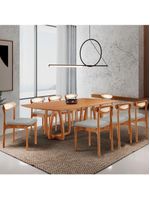Sala De Jantar Mesa Flora 240cm Tampo Laminado 8 Cad Noronha Quartzo/imbuia Nat/cinam Imbuia