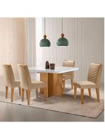 Sala De Jantar Mesa 90cm Olímpia Cadeira Liz Moderna  Turim 07/off//serig Off Com Vidro