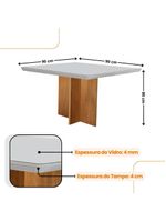 Sala De Jantar Mesa 90cm Olímpia Cadeira Liz Moderna  Turim 07/off//serig Off Com Vidro