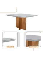 Sala De Jantar Mesa 90cm Olímpia Cadeira Liz Moderna  Turim 07/off//serig Off Com Vidro