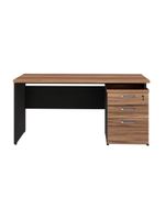 Escrivaninha Mesa Escritório 150cm 3 Gavetas Multimóveis Cr25316 Sevilha Preto