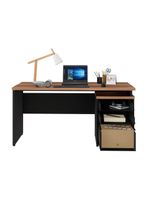 Escrivaninha Mesa Escritório 150cm 3 Gavetas Multimóveis Cr25316 Sevilha Preto