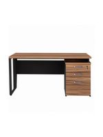 Escrivaninha Mesa Escritório 150cm 3 Gavetas Multimóveis Cr25322 Sevilha Preto