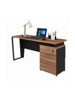 Escrivaninha Mesa Escritório 150cm 3 Gavetas Multimóveis Cr25322 Sevilha Preto