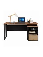 Escrivaninha Mesa Escritório 150cm 3 Gavetas Multimóveis Cr25322 Sevilha Preto