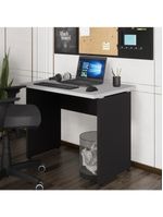Escrivaninha Mesa Escritório 90cm Multimóveis Cr25319 Cinza Preto